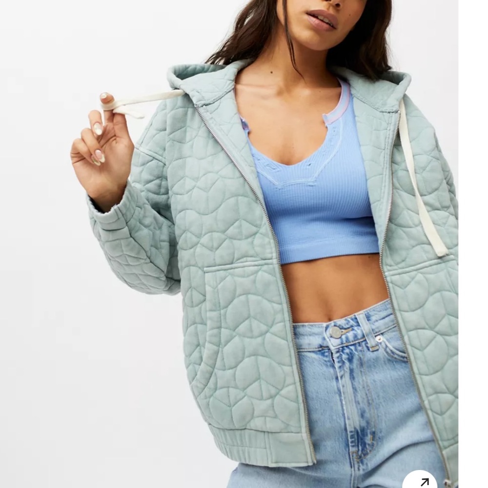Urban Outfitters BDG Embroidered Zip Hoodie Sweatshirt